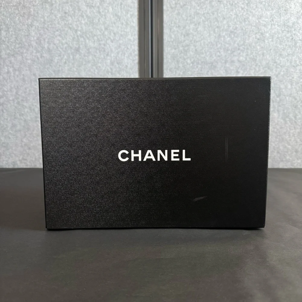 CHANEL Empty Gift Shoes Box Storage Cardboard Black 8
